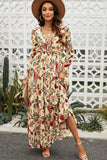 Multicolor Wild Lotus Ruffle Tiered Maxi Dress