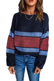 Color Block Drop Shoulder Knitted Sweater