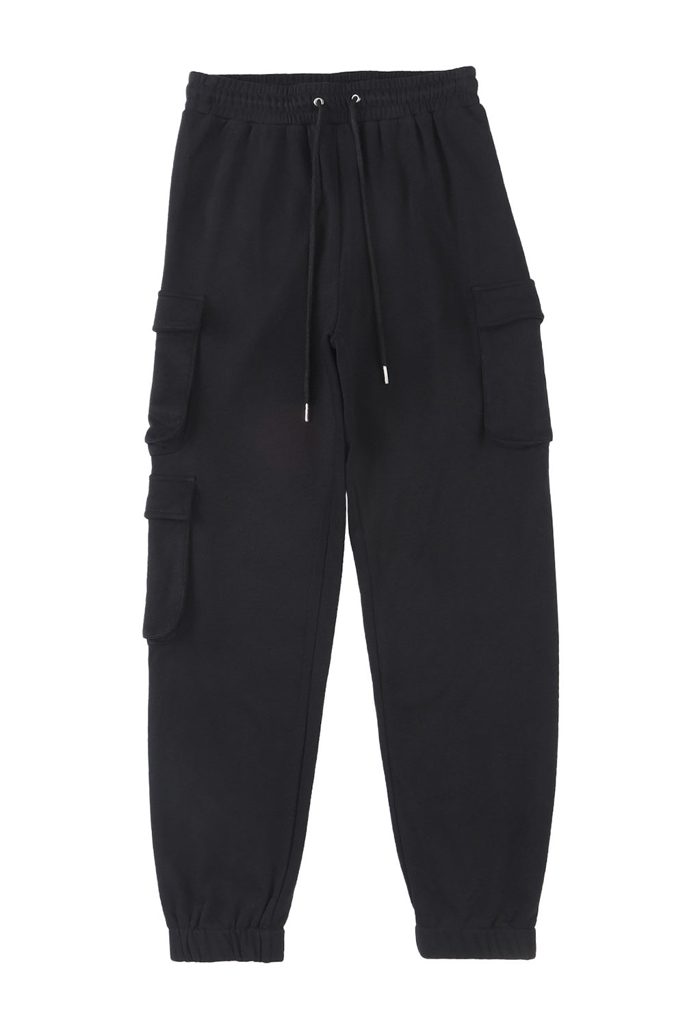 Pantalon de jogging noir à cordon de serrage avec poches cargo