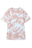 Tie-dye Round Neck Short Sleeve Top