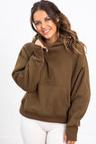 Kangaroo Pocket Half Zipper Loose Fit Hoodie