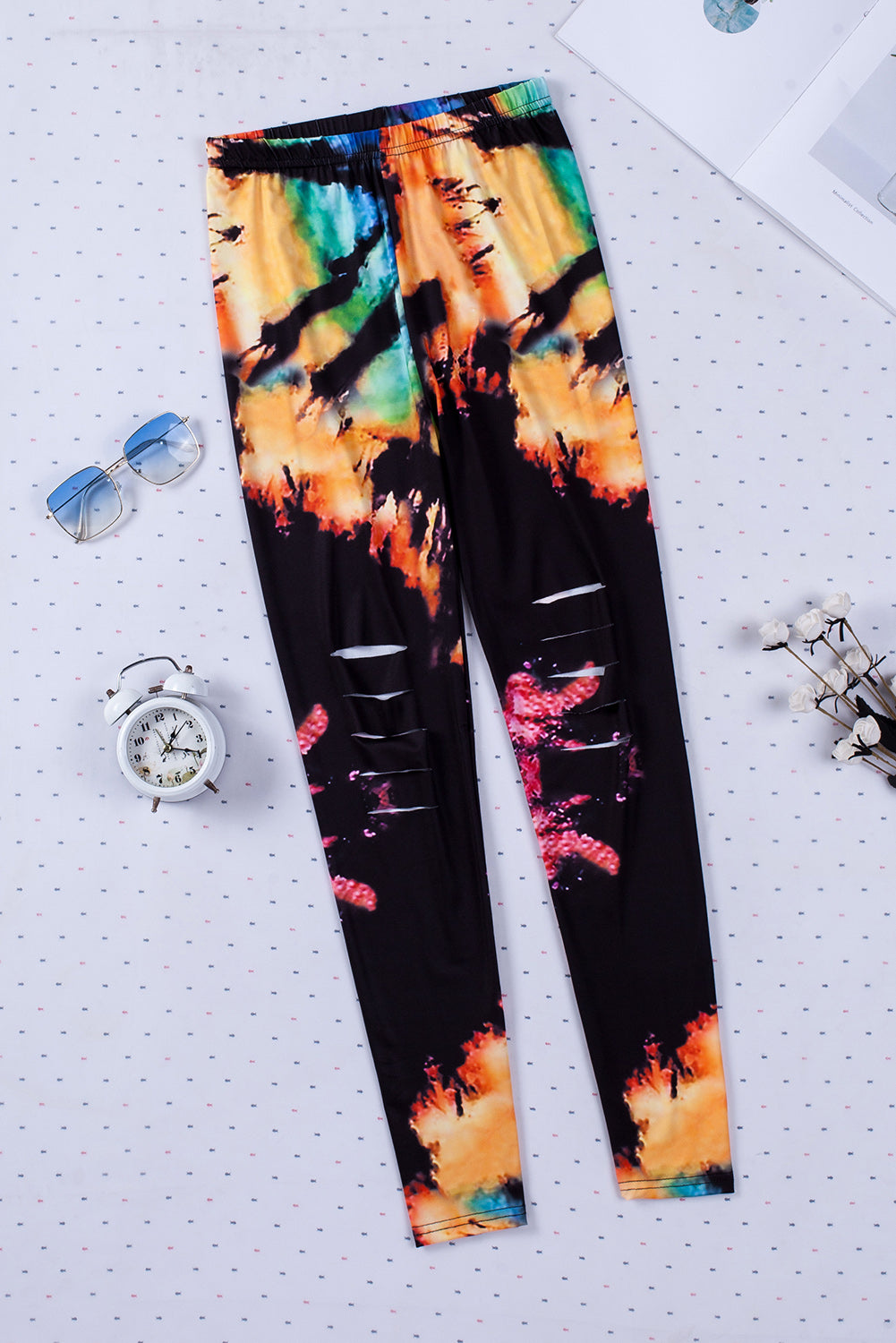 Tie Dye Hollow Out Fitness Activewear Leggings