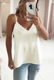 Scalloped V Neck Embroidered Camisole Top