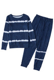 Stripes Long Sleeves and Joggers Lounge Set