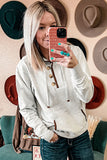 Drawstring Kangaroo Pocket Henley Hoodie