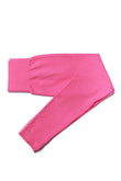 Pantalon de yoga taille haute sans couture de couleur unie rose