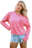 Lace Patch Pocket Long Sleeve T-shirt