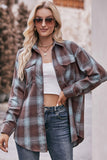 Multicolor Plaid Print Flap Pocket Shirt