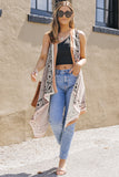 Western Fashion Print Sleeveless Kimono