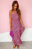 Floral Halter Maxi Dress