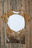 Bleached Blank Crew Neck Short Sleeve Top