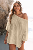 Textured Knit Drop Shoulder Tee