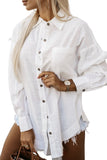 Chest Pocket Buttoned Loose Fit Shirt