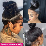 360 Full Lace Wigs Transparent 13X4 Lace Frontal Wig Ponytail Body Wave Transparent Lace Front Wig Brazilian 4x4 Lace Closure