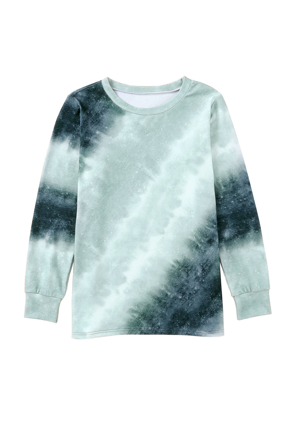 Haut à manches longues tie-dye gris ombré