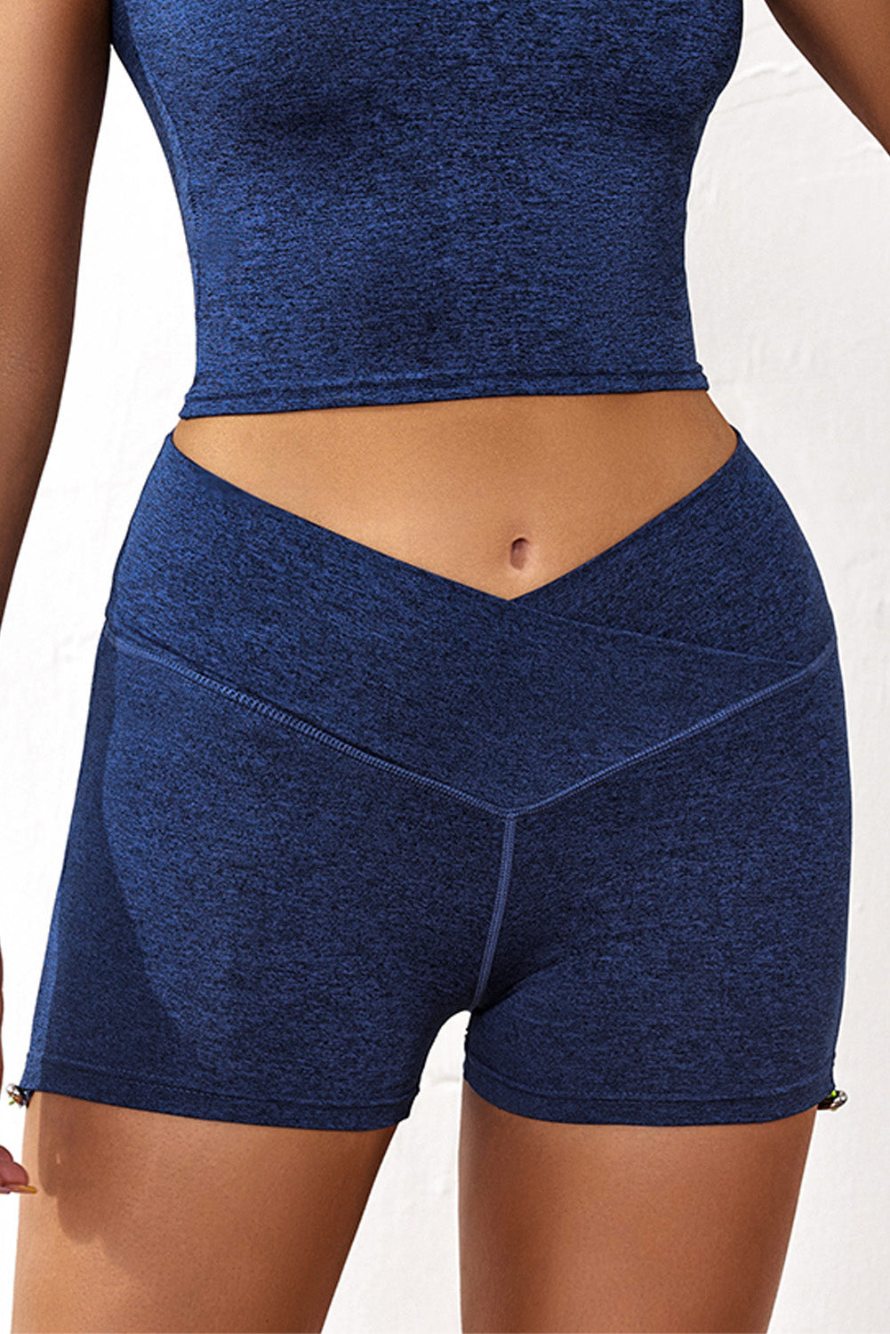 Short de yoga bleu Athletic Gym pour soulever les fesses