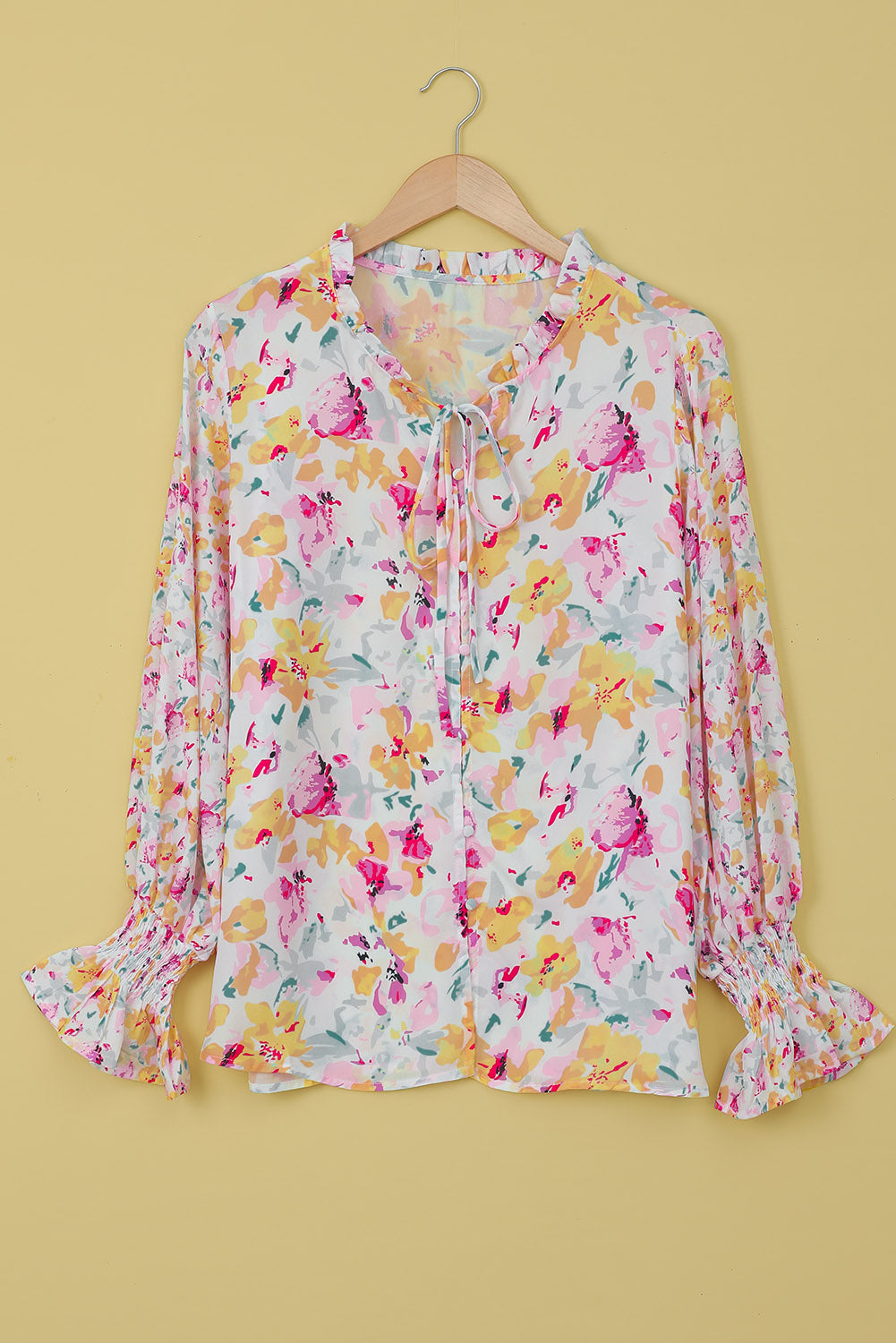 Cakewalk Floral Smocked Blouse