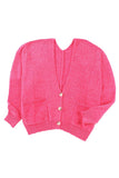 Buttons Front Pocketed Sweater Cardigan