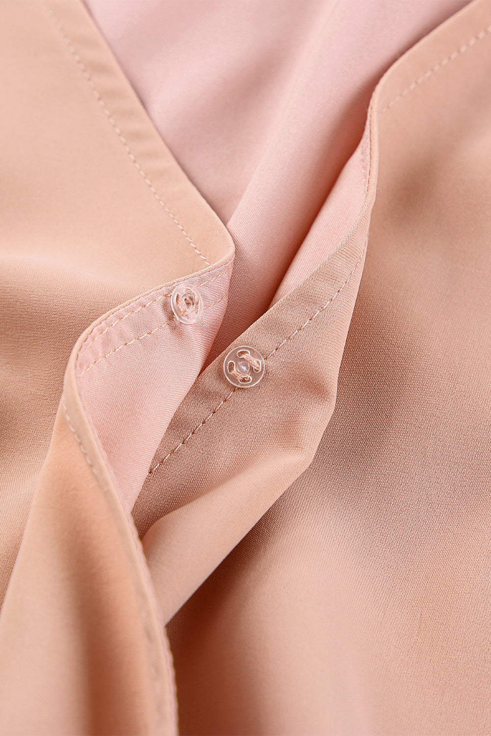 Robe Mouchoir Rose Portefeuille à Col en V Grande Taille