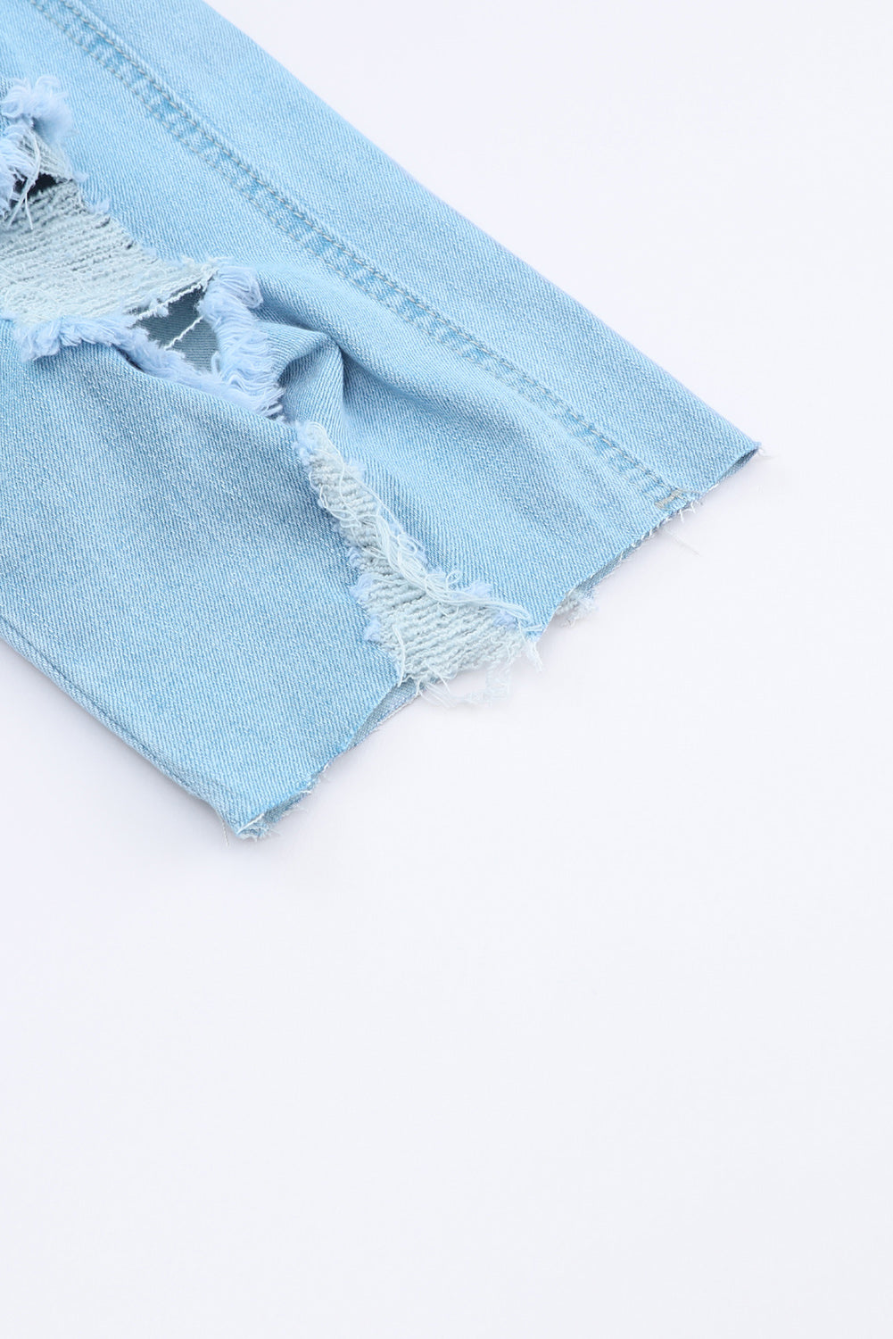 Constructed Bib Pocket Distressed Denim Overalls