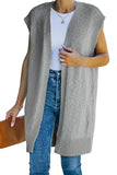 Pull cardigan basique gris