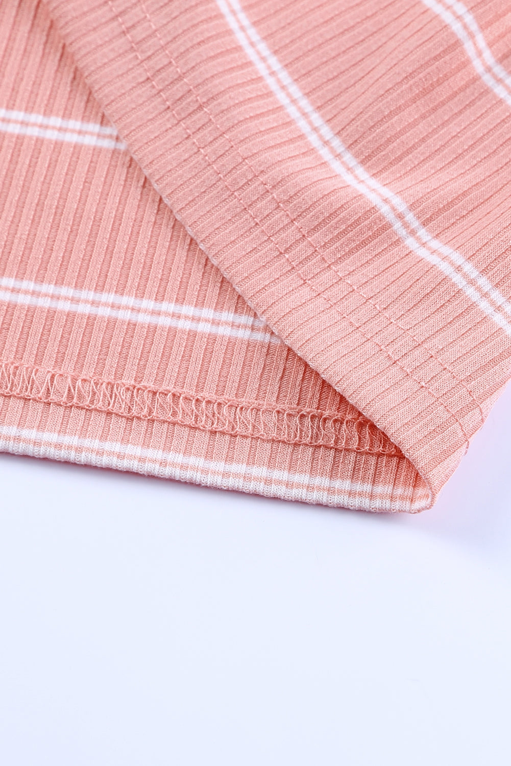 Extend Color Block Cuffs Rib Knit Striped Pullover