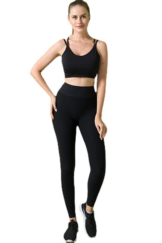 Solid Color High Waist Active Sports Leggings