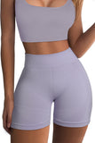 Short de sport violet avec insert en maille et rehausseur de fesses 