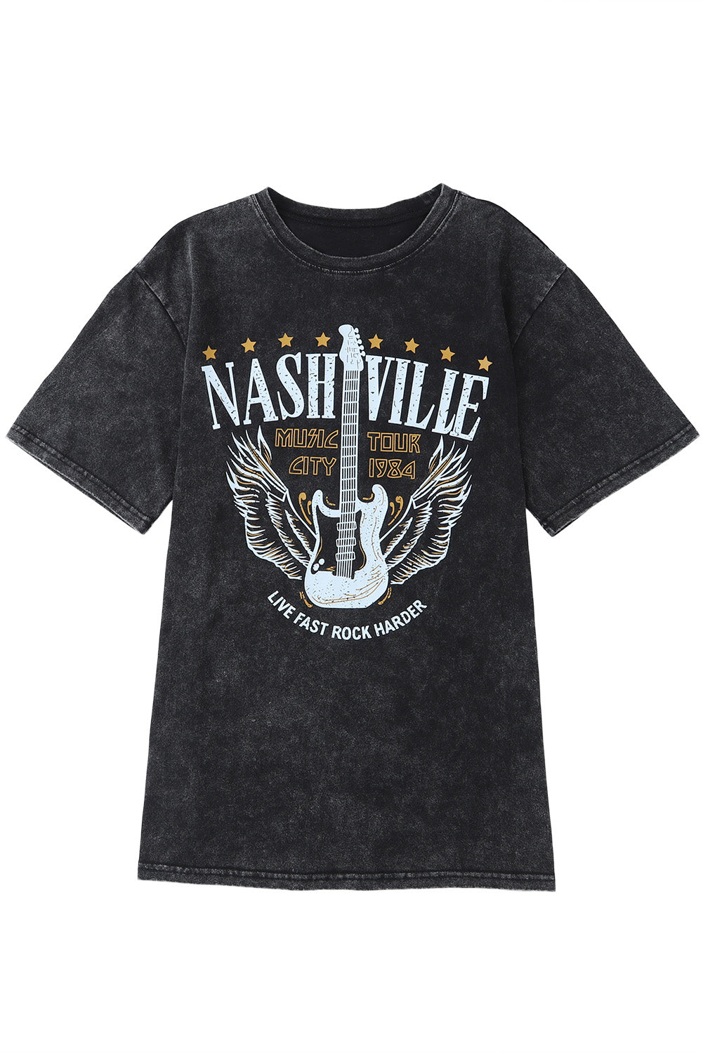 Mineral Wash NASHVILLE Vintage Graphic T Shirt