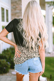 Gradient Leopard Lace V Neckline Tank Top