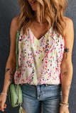 Floral Print Spaghetti Straps Tank Top