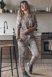 Long Sleeve Top Drawstring Pants Lounge Outfit