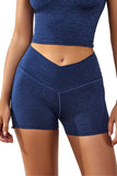 Short de yoga bleu Athletic Gym pour soulever les fesses