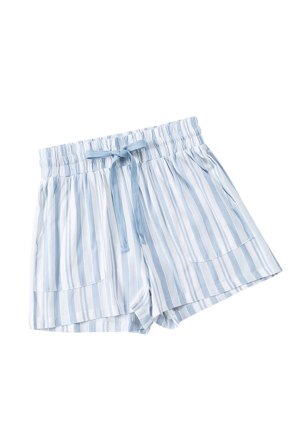 Vertical Stripes Print Shorts with Pockets