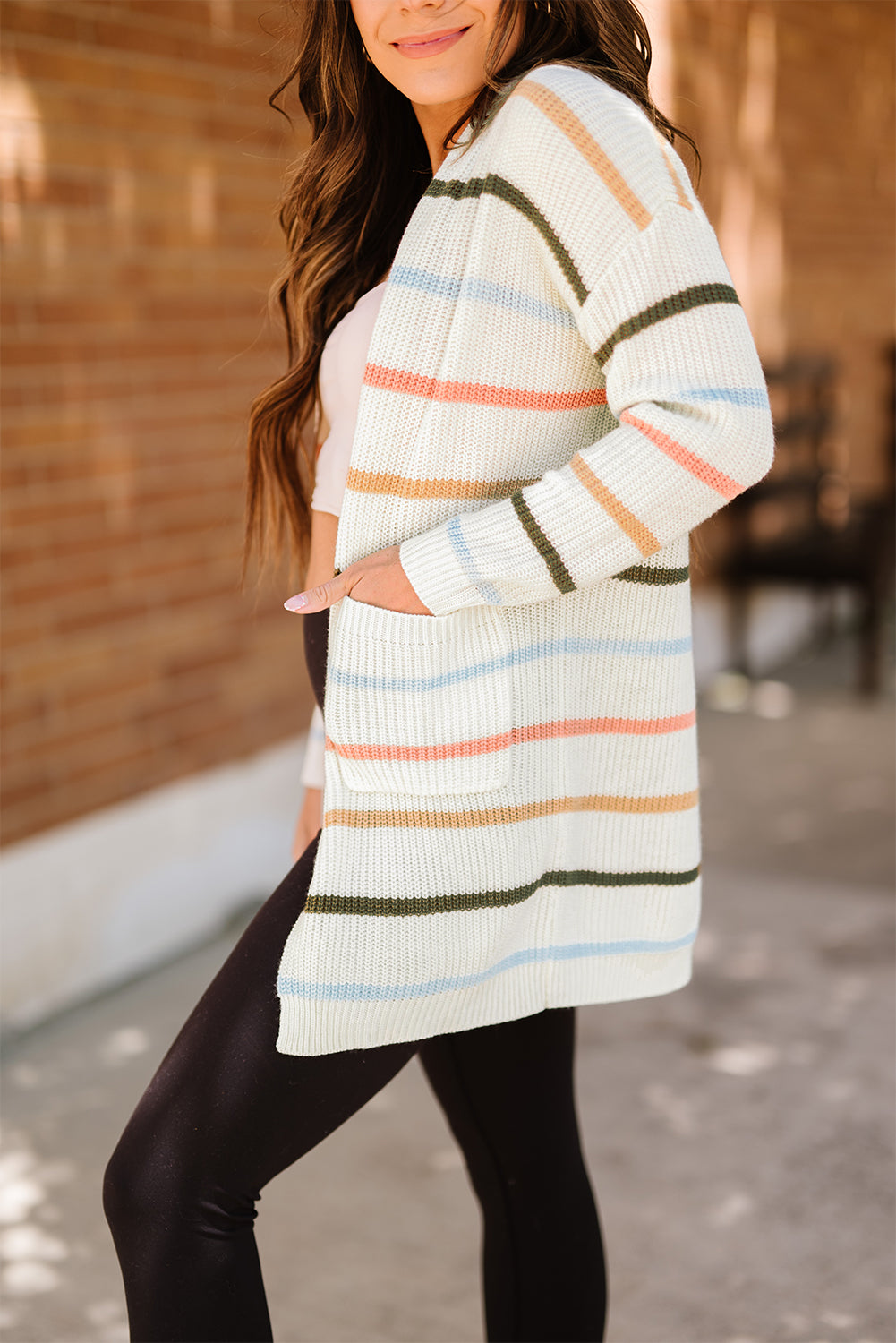 Rainbow Striped Cardigan