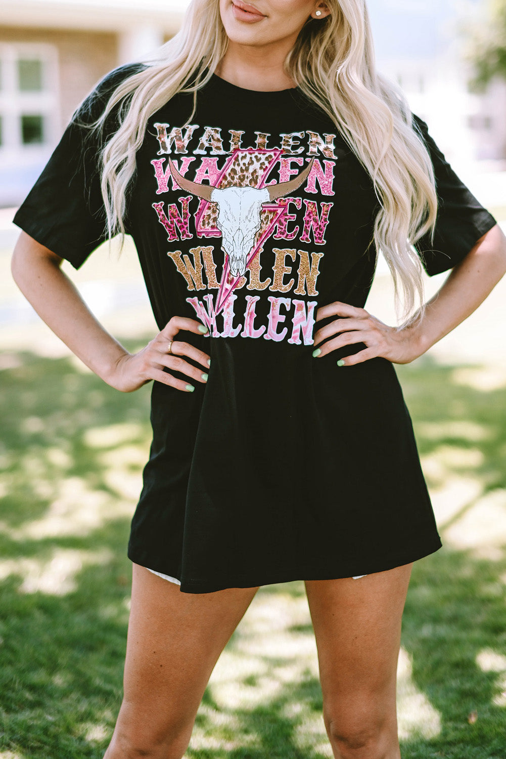 WALLEN Cowskull Graphic Oversized Tee