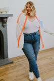 Crinkle Colorblock Chest Pocket Plus Size Shirt