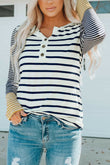 Long Sleeve Button Henley Top