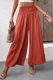 Waistband High Waist Wide Leg Pants