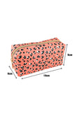 Leopard Print Zipped Cuboid Cosmetic Bag 19*8*9cm