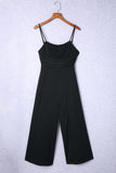 Spaghetti Straps Backless Knot Wide-Leg Jumpsuit