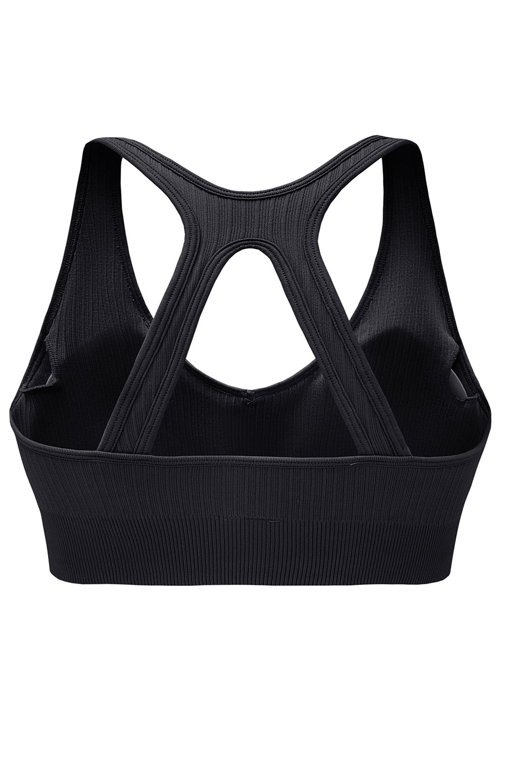 Ribbed Hollow-out Racerback Yoga Camisole