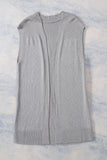 Pull cardigan basique gris