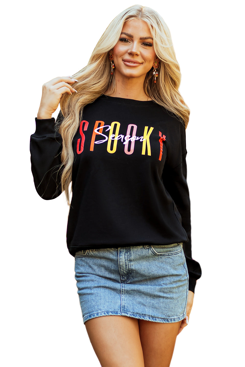 Spooky Season Halloween Fashion Graphic Sweatshirt