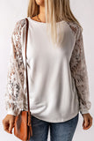 Lace Crochet Long Sleeve Top