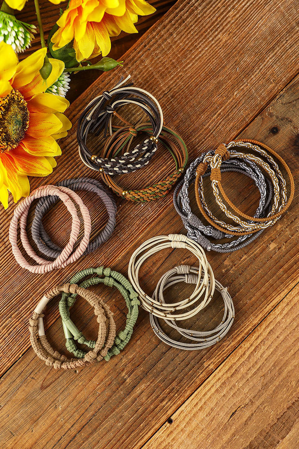 20pcs Boho Knotted Hair Ties