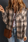 Chest Pocket Plaid Pattern Long Sleeve Shirt