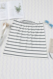 White Striped Strapless Bandeau Tank