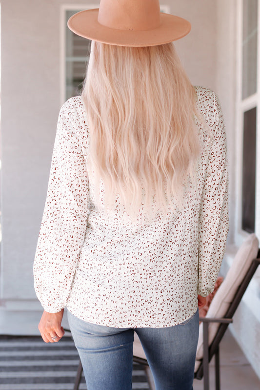 Crew Neck Long Sleeve Blouse