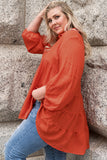 3/4 Sleeve Plus Size Tunic Top